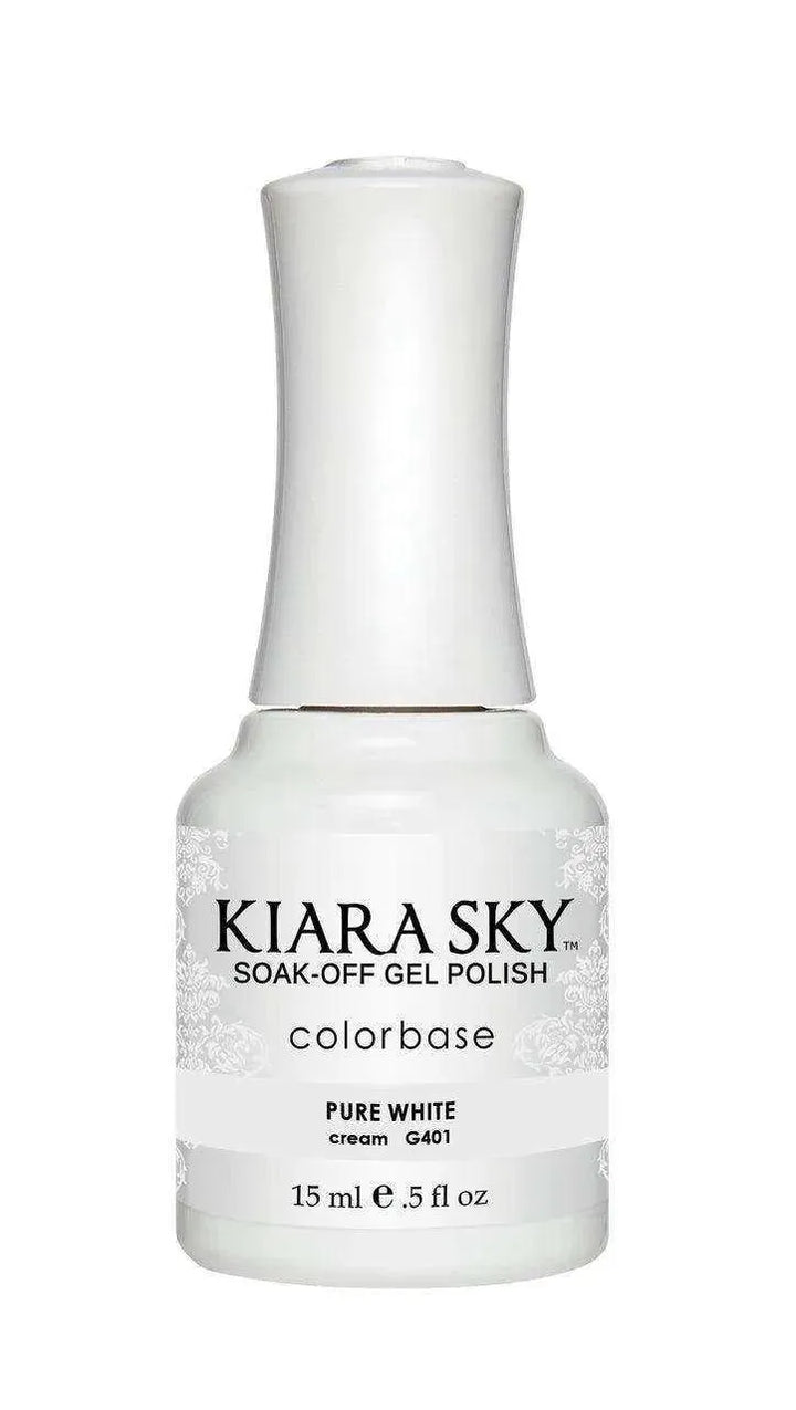 Kiara Sky Duo - Gel & Lacquer Combo - 401 PURE WHITE Duo - Gel & Lacquer Combo