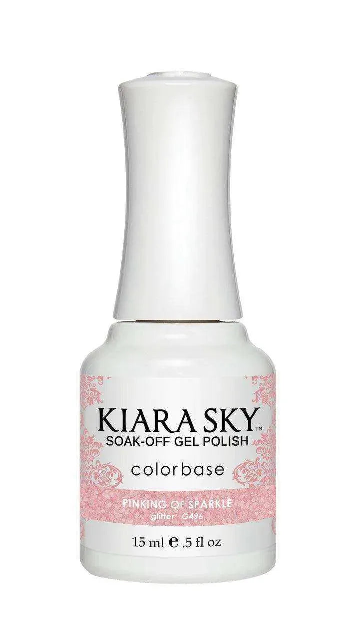 Kiara Sky Duo - Gel & Lacquer Combo - 496 PINKING OF SPARKLE Duo - Gel & Lacquer Combo