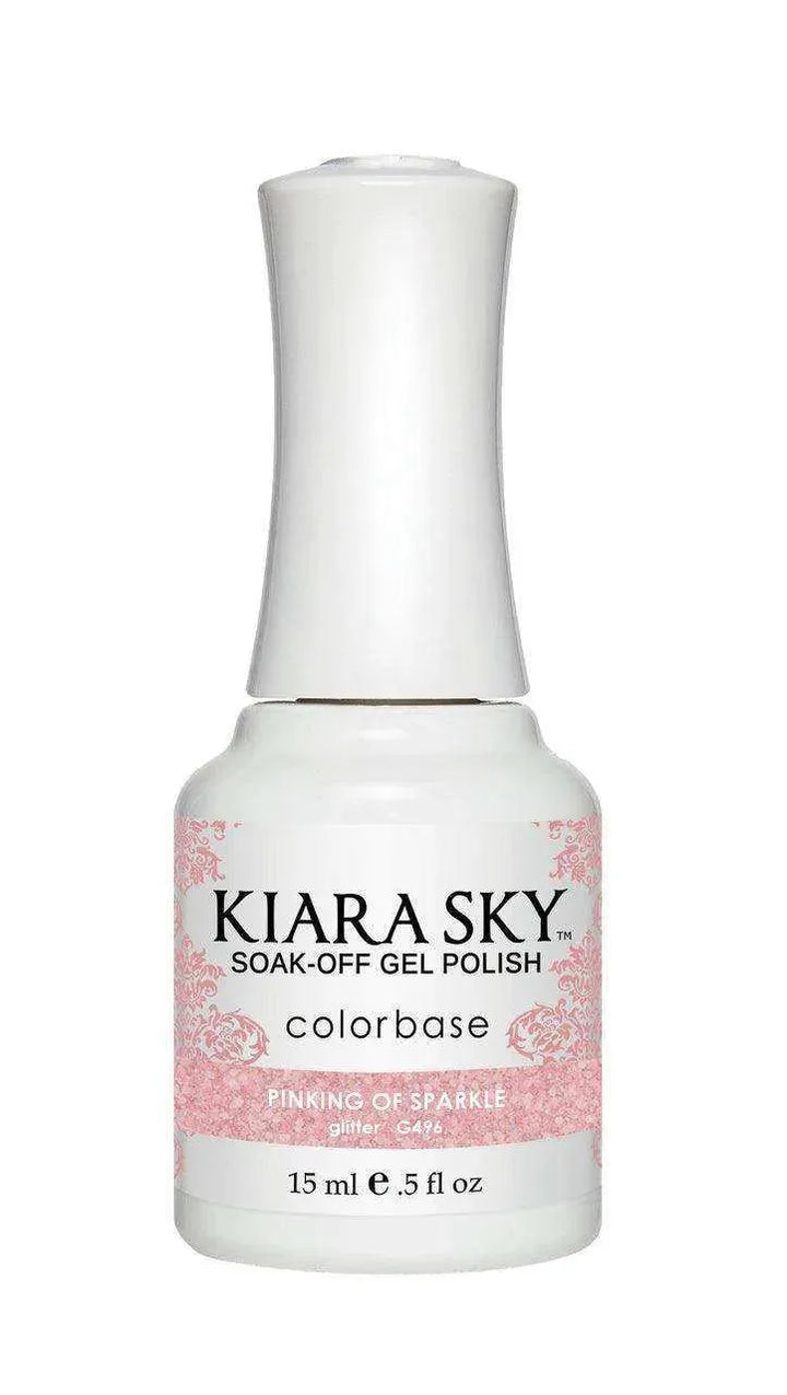 Kiara Sky Duo - Gel & Lacquer Combo - 496 PINKING OF SPARKLE Duo - Gel & Lacquer Combo