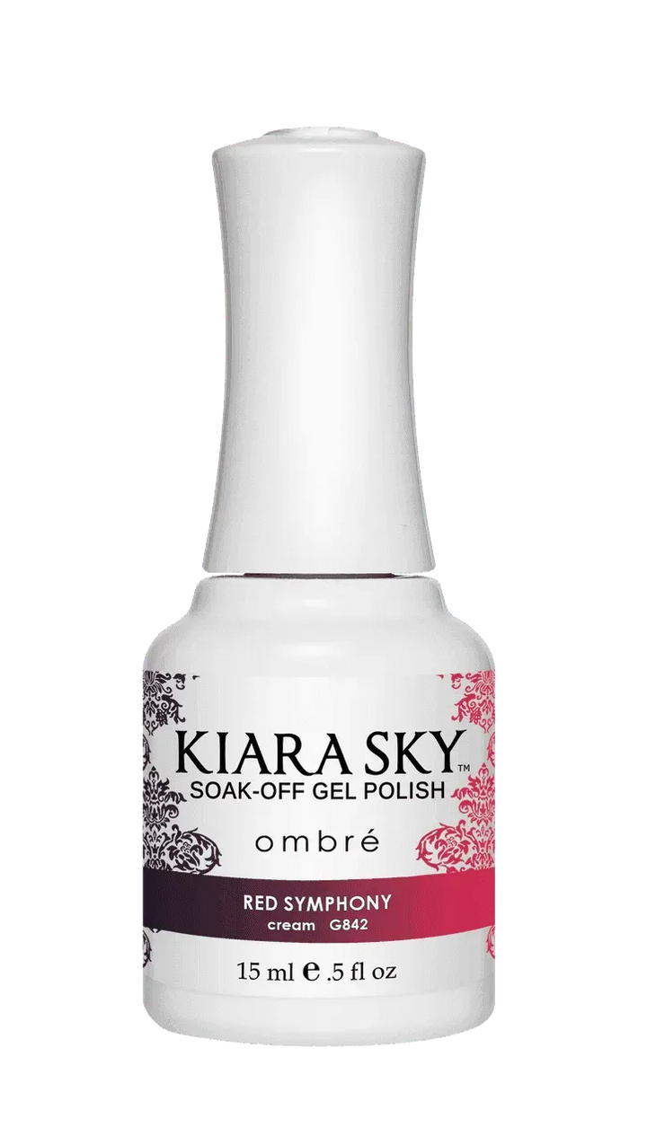 Kiara Sky Gel Polish - Ombre - G842 RED SYMPHONY Ombre Gel Polish
