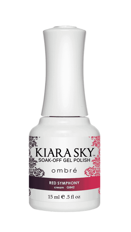 Kiara Sky Gel Polish - Ombre - G842 RED SYMPHONY Ombre Gel Polish