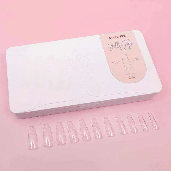 Kiara Sky Gelly Tips - Long Coffin Nail Tips