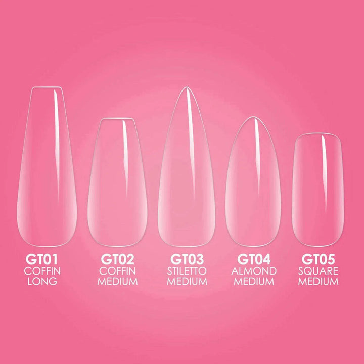 Kiara Sky Gelly Tips - Long Coffin Nail Tips