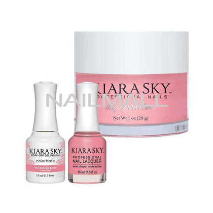 Kiara Sky Trio - Gel, Lacquer, & Dip Combo - DGN405 You Make Me Blush Trio Set - Gel, Lacquer, & Dip