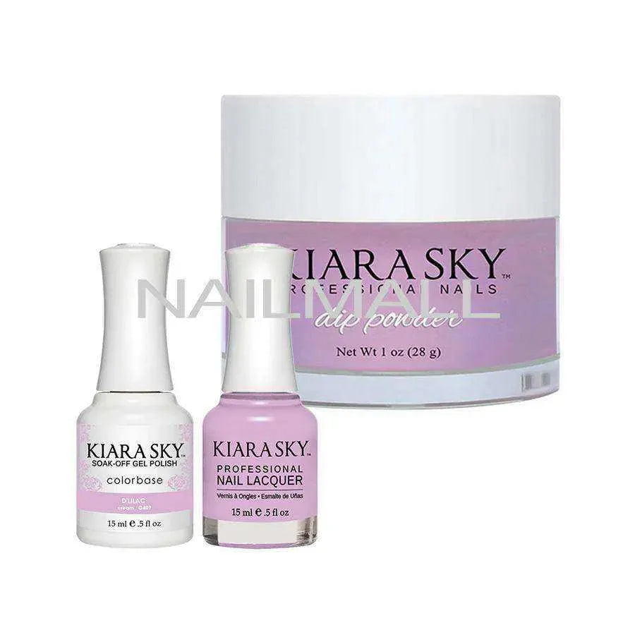 Kiara Sky Trio - Gel, Lacquer, & Dip Combo - DGN409 D'lilac Trio Set - Gel, Lacquer, & Dip
