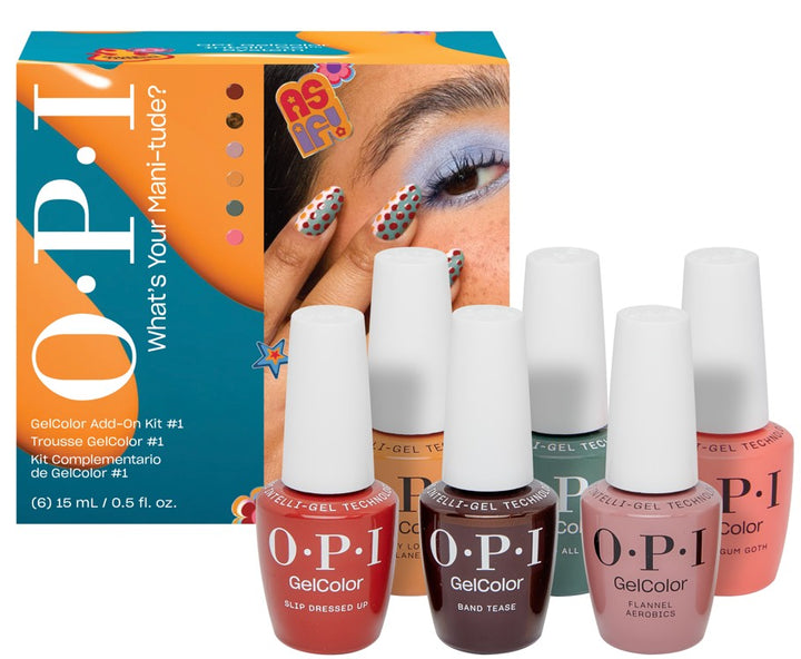 OPI GelColor Intelli-Gel Set - What's Your Mani‑tude GelColor Add-On Kit #1 Collection (6 pcs.)
