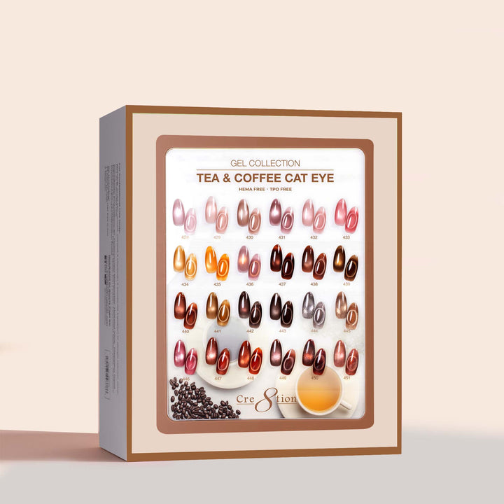 Cre8tion Cat Eye Tea & Coffee Kit - 24 Colors Gel Collection