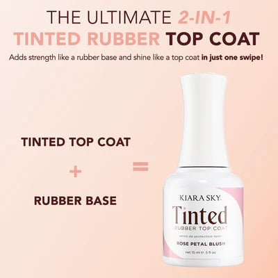 Kiara Sky Tinted Rubber Top Coat - TNT01 Vanilla Lace
