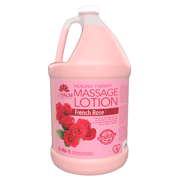 LA PALM Healing Therapy Massage Lotion - French Rose Gallon 4pc
