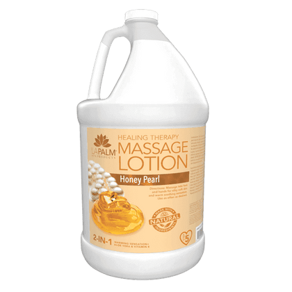 LA PALM Healing Therapy Massage Lotion - Honey Pearl Gallon 4pc nailmall
