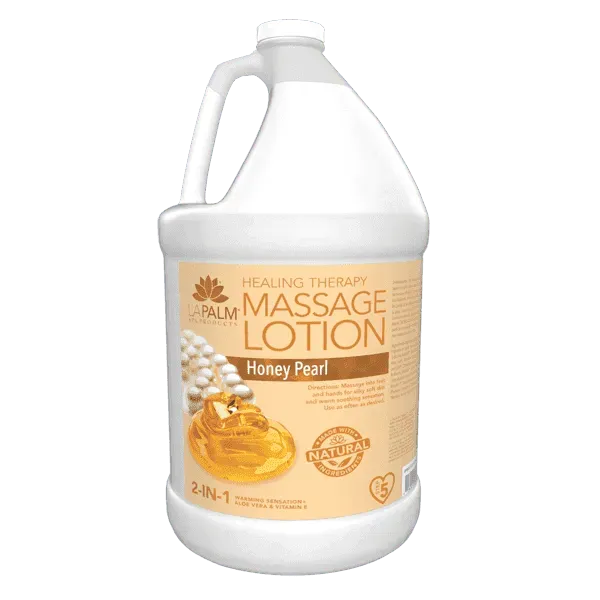 LA PALM Healing Therapy Massage Lotion - Honey Pearl Gallon 4pc Massage Lotion Cream