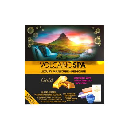 La Palm Volcano Spa 10 in 1 Pedicure - CBD+ Edition Gold Pedicure Kit