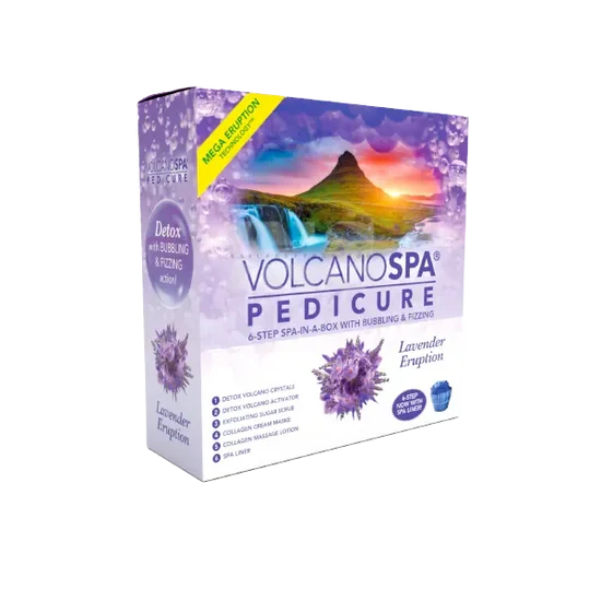 La Palm Volcano Spa 6 in 1 Pedicure Kit with Spa Liner - Lavender Eruption