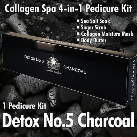 Mademoiselle Collagen Spa Pedicure 4-in-1 Kit - Charcoal