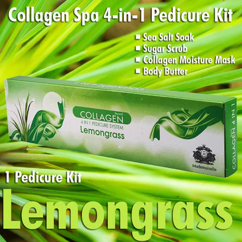 Mademoiselle Collagen Spa Pedicure 4-in-1 Kit - Lemongrass