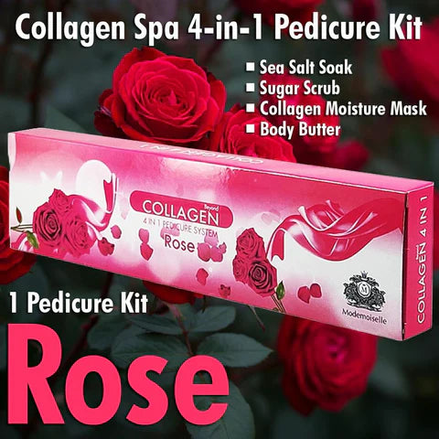 Mademoiselle Collagen Spa Pedicure 4-in-1 Kit - Rose