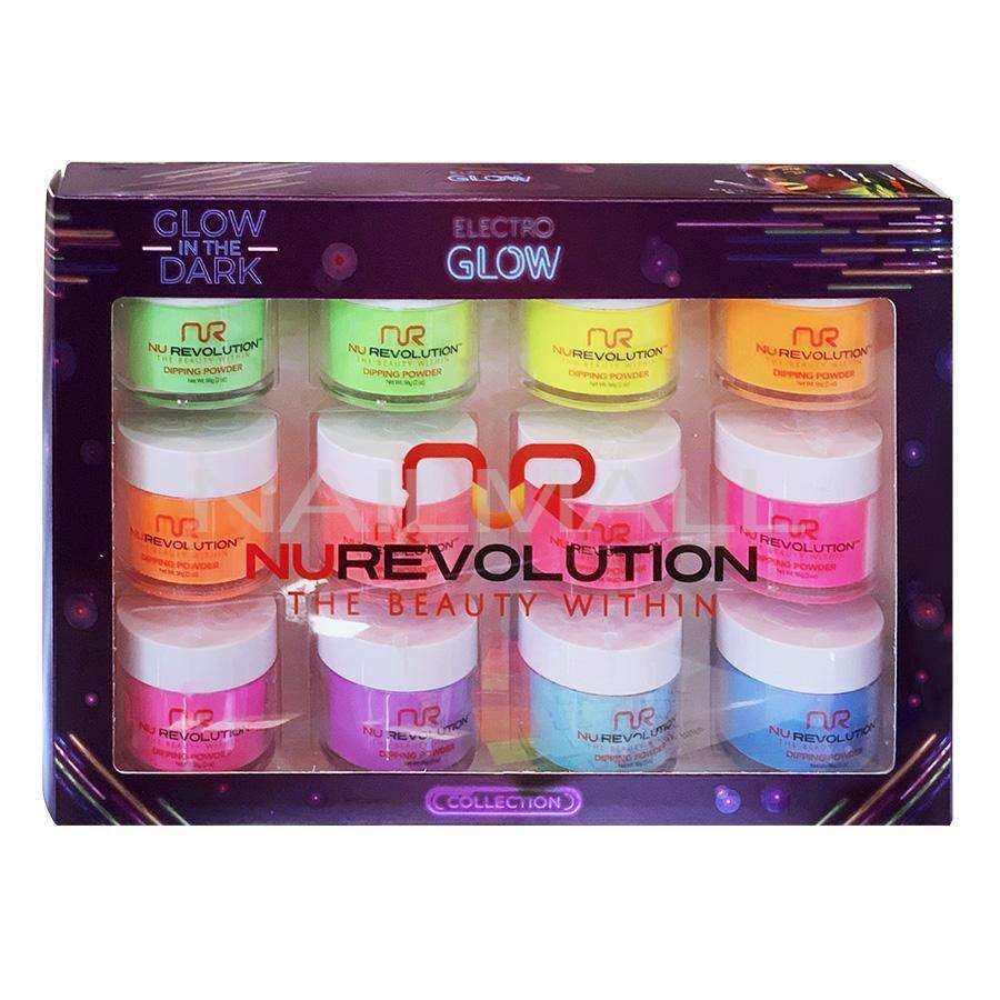 NuRevolution Dip Powder  - Electro Glow (Glow in the Dark) Collection