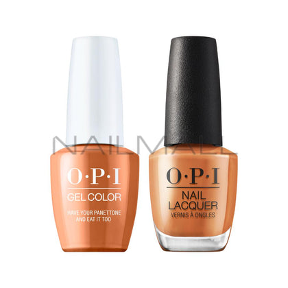 OPI	Fall 2020	Milan	Gel Duo	Matching Gelcolor and Nail Polish	Have Your Panettone and Eat It Too	MI02 