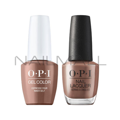 OPI	Fall 2021	DTLA	Gel Duo	Matching Gelcolor and Nail Polish	Espresso Your Inner Self	LA04 