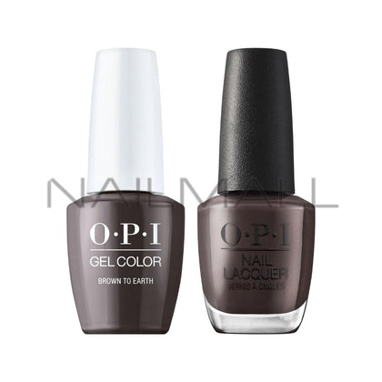 OPI	Fall 2022	Fall Wonders	Gel Duo	Matching Gelcolor and Nail Polish	Brown to Earth	F004 