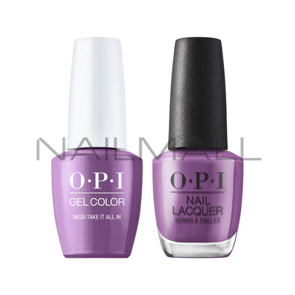 OPI	Fall 2022	Fall Wonders	Gel Duo	Matching Gelcolor and Nail Polish	Medi-Take It All In	F003 