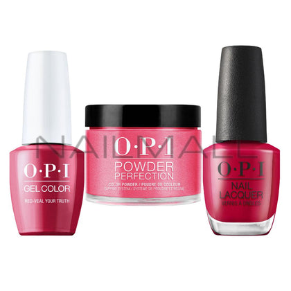 OPI	Fall 2022	Fall Wonders	Trio Set	Red-veal Your Truth	F007 