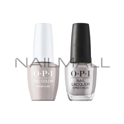 OPI	Fall 2024	Metallic Mega Mix	Gel Duo	Matching Gelcolor and Nail Polish	Chrome Clawz	F024 