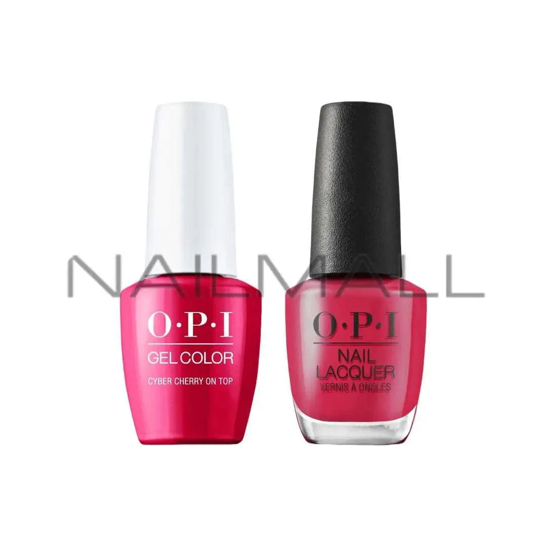OPI	Fall 2024	Metallic Mega Mix	Gel Duo	Matching Gelcolor and Nail Polish	Cyber Cherry on Top	F014