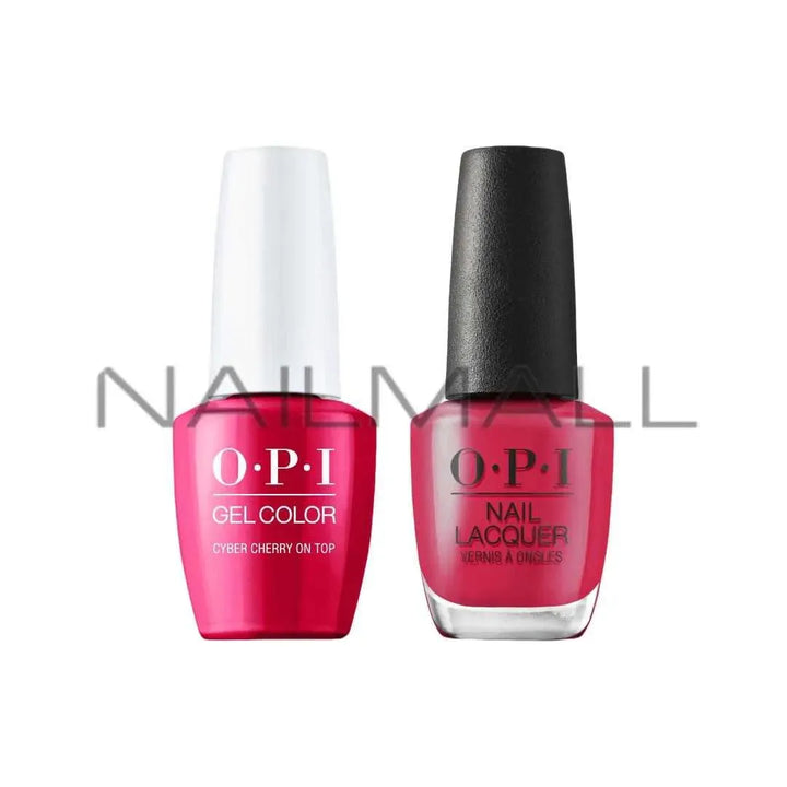 OPI	Fall 2024	Metallic Mega Mix	Gel Duo	Matching Gelcolor and Nail Polish	Cyber Cherry on Top	F014