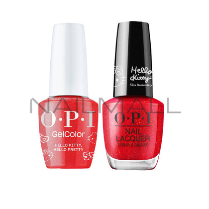 OPI	Hello Kitty 50th Anniversary	Gel Duo	Matching Gelcolor and Nail Polish	Hello Kitty, Hello Pretty	HK04 