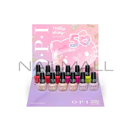 OPI	Hello Kitty 50th Anniversary`	Kit	12 Piece Nail Polish Display 