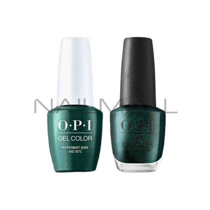 OPI	Holiday/Winter 2023	Terribly Nice	Gel Duo	Matching Gelcolor and Nail Polish	Peppermint Bark and Bite	Q01 