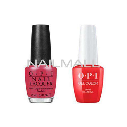 OPI Matching GelColor and Nail Polish - GNB76A - OPI On Collins Ave. 15mL Duo - Gel & Lacquer Combo