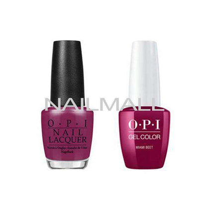 OPI Matching GelColor and Nail Polish - GNB78A - Miami Beet 15mL Duo - Gel & Lacquer Combo