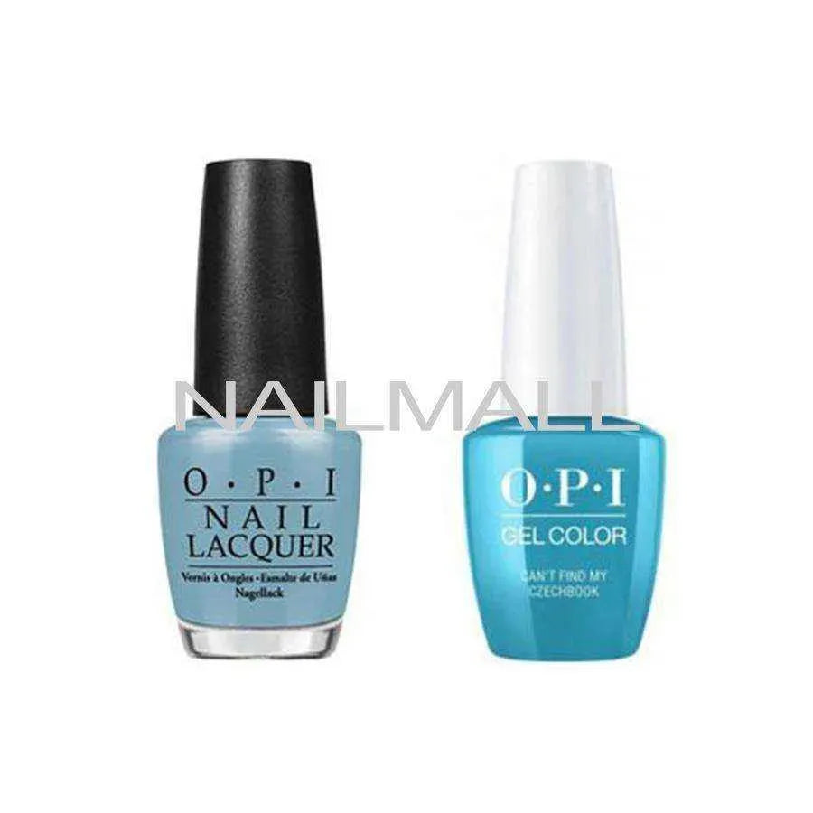 OPI Matching GelColor and Nail Polish - GNE75A - Can't Find My Czechbook 15mL Duo - Gel & Lacquer Combo