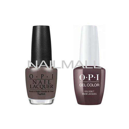 OPI Matching GelColor and Nail Polish - GNF15A - You Don't Know Jacques 15mL Duo - Gel & Lacquer Combo