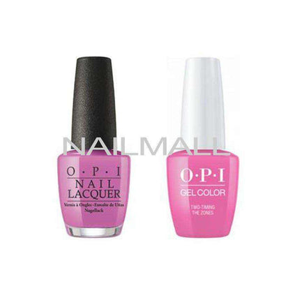 OPI Matching GelColor and Nail Polish - GNF80A - Two Timing the Zones Duo - Gel & Lacquer Combo