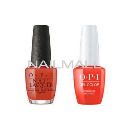 OPI Matching GelColor and Nail Polish - GNF81A - Living on the Bula-vard Duo - Gel & Lacquer Combo