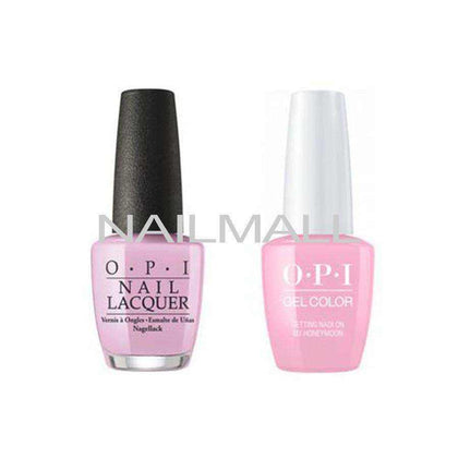 OPI Matching GelColor and Nail Polish - GNF82A - Gettng Nadi on My Honeymoon Duo - Gel & Lacquer Combo