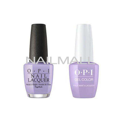 OPI Matching GelColor and Nail Polish - GNF83A - Polly Want a Lacquer nailmall
