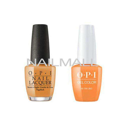 OPI Matching GelColor and Nail Polish - GNF90A - No Tan Lines Duo - Gel & Lacquer Combo