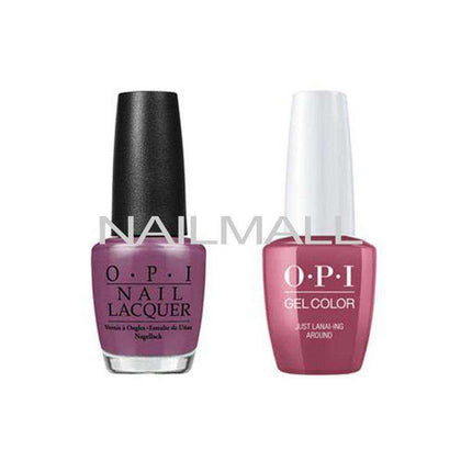 OPI Matching GelColor and Nail Polish - GNH72A - Just Lanai-ing Around 15mL Duo - Gel & Lacquer Combo