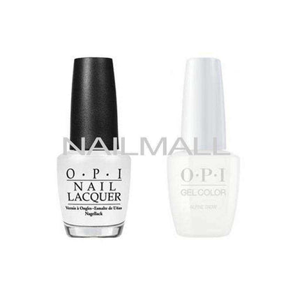 OPI Matching GelColor and Nail Polish - GNL00A - Alpine Snow 15mL Duo - Gel & Lacquer Combo