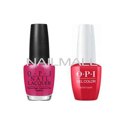 OPI Matching GelColor and Nail Polish - GNL60A - Dutch Tulips 15mL Duo - Gel & Lacquer Combo