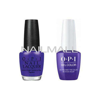 OPI Matching GelColor and Nail Polish - GNN47A - Do You Have This Color in Stock-holm 15mL Duo - Gel & Lacquer Combo