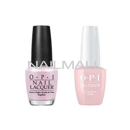 OPI Matching GelColor and Nail Polish - GNN51A - Let Me Bayou a Drink 15mL Duo - Gel & Lacquer Combo