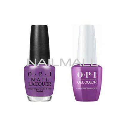 OPI Matching GelColor and Nail Polish - GNN54A - I Manicure For Beads 15mL Duo - Gel & Lacquer Combo