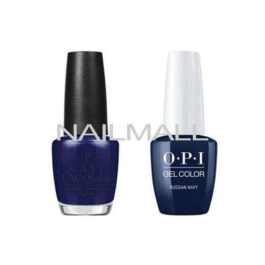 OPI Matching GelColor and Nail Polish - GNR54A - Russian Navy 15mL