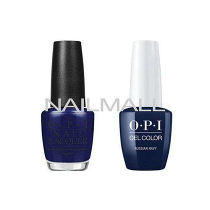 OPI Matching GelColor and Nail Polish - GNR54A - Russian Navy 15mL Duo - Gel & Lacquer Combo