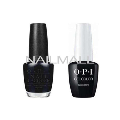 OPI Matching GelColor and Nail Polish - GNT02A - Black Onyx 15mL Duo - Gel & Lacquer Combo